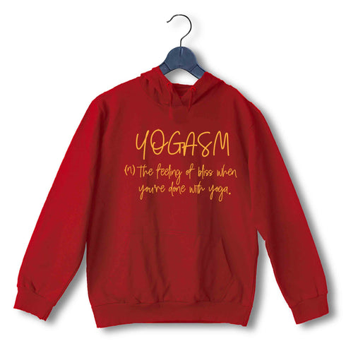 YogaPuns Fitness Wordplay Yoga YOGASM UNISEX HOODIE Sweatshirts